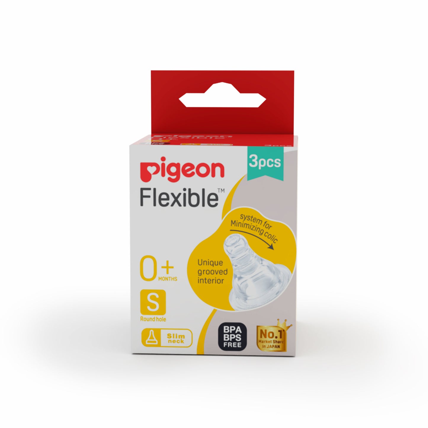 TEAT (PIGEON FLEXIBLE 0M+) (3pcs)